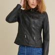 Caitlin Scuba Leather Jacket