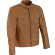 Up Collar Leather Jacket