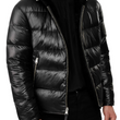 Shearling Down Leather Coat