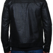 Mosaic Leather Bomber Jacket