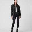 Black Leop Leather Jacket