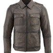 Anthracite Lambskin Leather Jacket