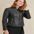 Meg Leather Scuba Jacket
