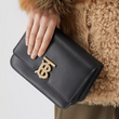 Burberry Small Leather TB Bag Black