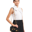 Prada Cahier Leather Shoulder Bag Black