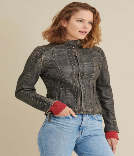 Stella Distressed Leather Jacket
