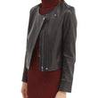 LILIA LEATHER CROPPED JACKET