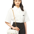 Prada Diagramme Medium Leather Bag White