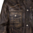 Distressed Brown Leather Jacket