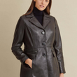 Plus Size Thinsulate Leather Car Coat