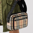 Burberry Vintage Check And Leather Crossbody Bag Archive Beige