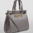 Gucci Zumi Grainy Leather Medium Top Handle Bag Dusty Gray