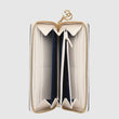 Gucci Ophidia Zip Around Wallet White Leather