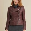 Monica Asymmetrical Leather Jacket