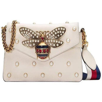 Gucci Broadway Leather Mini Bag White