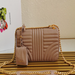 Prada Diagramme Medium Leather Bag Magnolia
