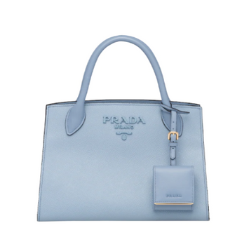 Prada Monochrome Saffiano Leather Bag Light Blue