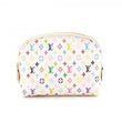 LV Multicolor Cosmetic Pouch GM White