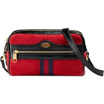 Gucci Ophidia Suede Mini Bag Red