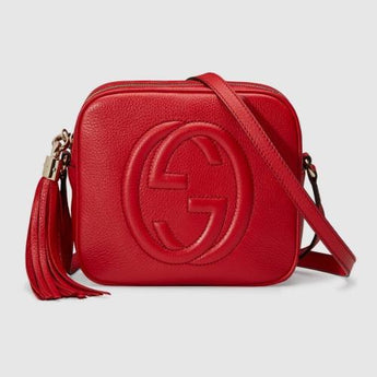 Gucci Soho Small Leather Disco Bag Red