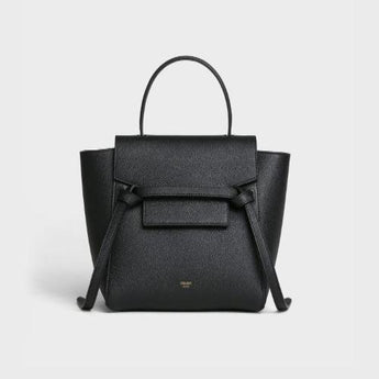 Celine Nano Belt Bag In Grained Calfskin Black