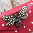 Gucci Broadway Leather Mini Bag Red