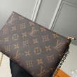 LV Pochette Double Zip Monogram Canvas Blue Blooming Flowers