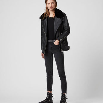 LEATHER BIKER JACKET