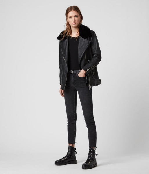 LEATHER BIKER JACKET