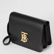 Burberry Small Leather TB Bag Black