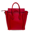 Celine Nano Luggage Tote Red