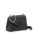 Prada Monochrome Saffiano Leather Bag Dark Grey