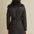 Veronica Belted Leather Faux Fur Coat