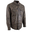 Distressed Brown Leather Jacket