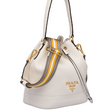 Prada Leather Bucket Bag White