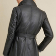 Victoria Belted Leather Jacket