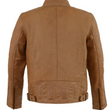 Up Collar Leather Jacket