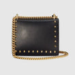 Gucci Padlock Shoulder Bag Black With Pearls