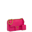Prada Diagramme Medium Leather Bag Fuchsia