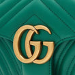 Gucci GG Marmont Small Top Handle Bag Emerald Matelassé