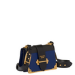 Prada Cahier Leather Shoulder Bag Blue