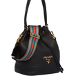 Prada Leather Bucket Bag Black