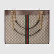 Gucci Exclusive Rajah GG Tote GG Supreme Beige Black
