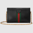 Gucci Ophidia Leather Small Shoulder Bag Black
