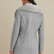 Faux-Shearling Asymmetric Coat