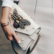 Gucci Broadway Leather Mini Bag White