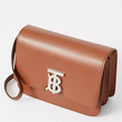 Burberry Small Leather TB Bag Brown