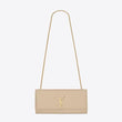 Saint Laurent Kate Medium in Grain De Poudre Embossed Leather Beige