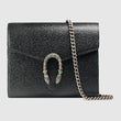 Gucci Dionysus GG Supreme Mini Leather Chain Bag Black