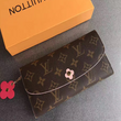LV Emilie Wallet Monogram Rose Ballerine